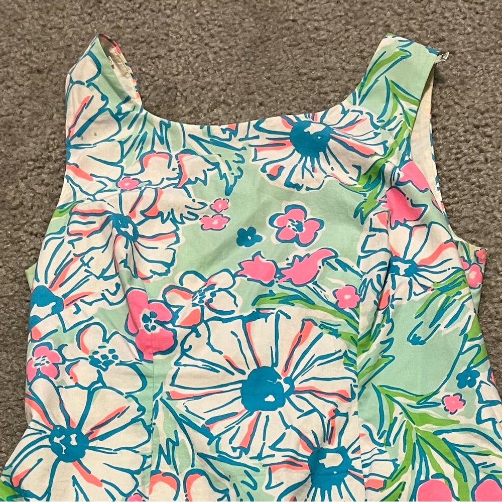 Lilly Pulitzer Floral Dress in Blue, Pink, and Green - Picture 4 of 4